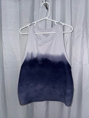 Athleta White to Navy Ombre Performance Tank